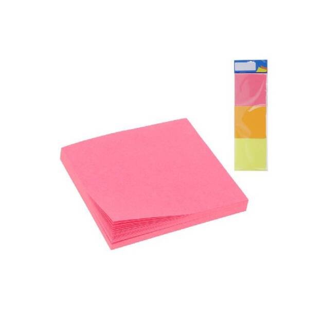 3 BLOCOS DE NOTAS ADERENTES BLISTER 75X75MM