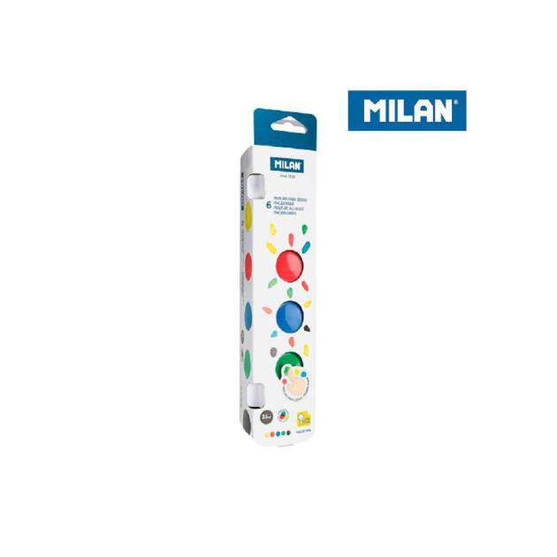 CAIXA C/6 POTES PINTURA DEDOS 25ML MILAN