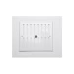 GRELHA REGULÁVEL ALUMINIO 0.8 BRANCO 170X190MM