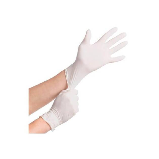 LUVA DESCARTAVEL LATEX C/PO M