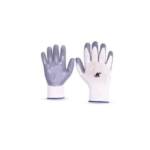 LUVA NITRILO/NYLON CINZA/BRANCO Nº10
