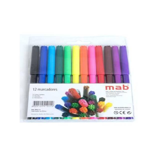 PACK 12 MARCADORES DE CORES D095